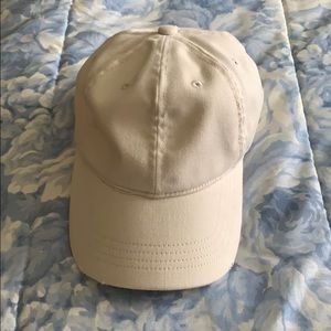 Off white colored destroyed hat
